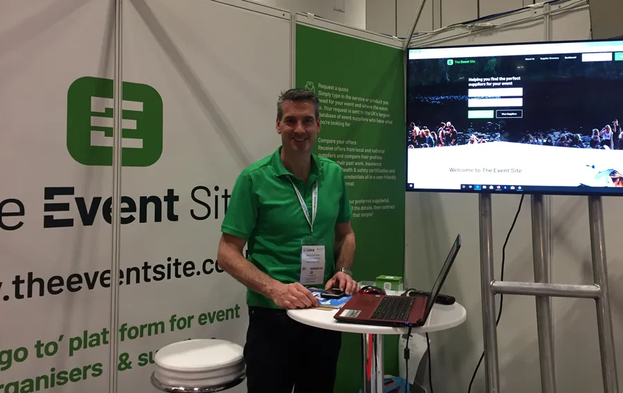 James Cooke-Priest showcasing The Event Site at International Confex